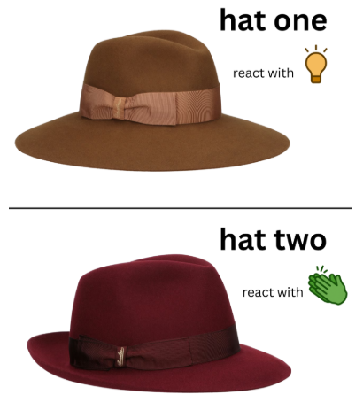 Hat 1 or Hat 2?